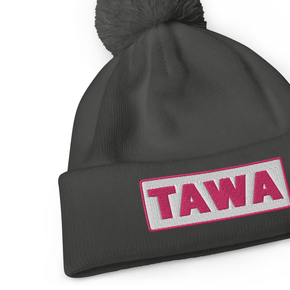 Bonnet à pompon TAWA blanc – Image 4