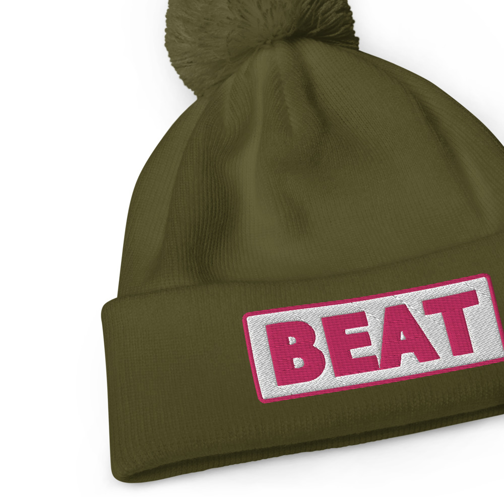 Bonnet à pompon BEAT blanc – Image 5