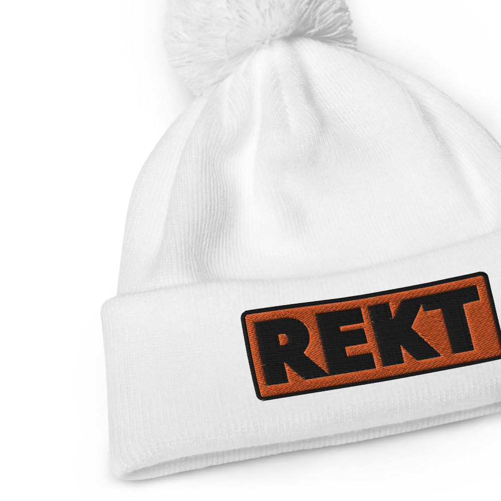 Bonnet à pompon REKT orange