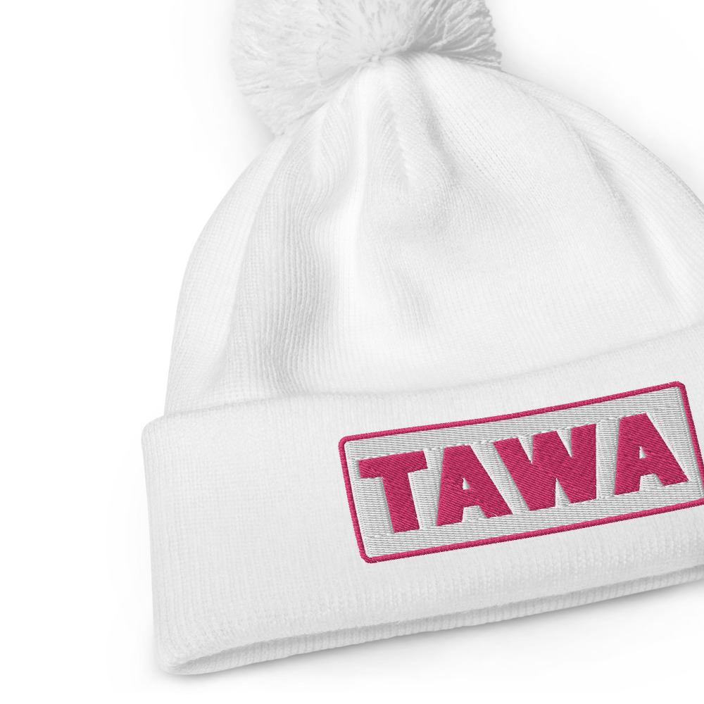 Bonnet à pompon TAWA blanc – Image 6