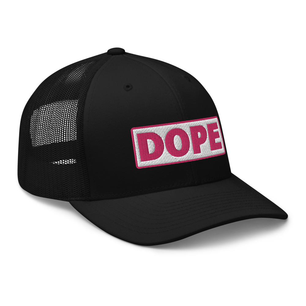 Casquette Trucker DOPE blanc – Image 2