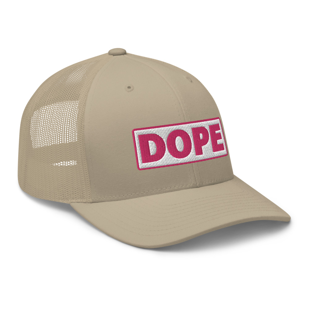 Casquette Trucker DOPE blanc – Image 7