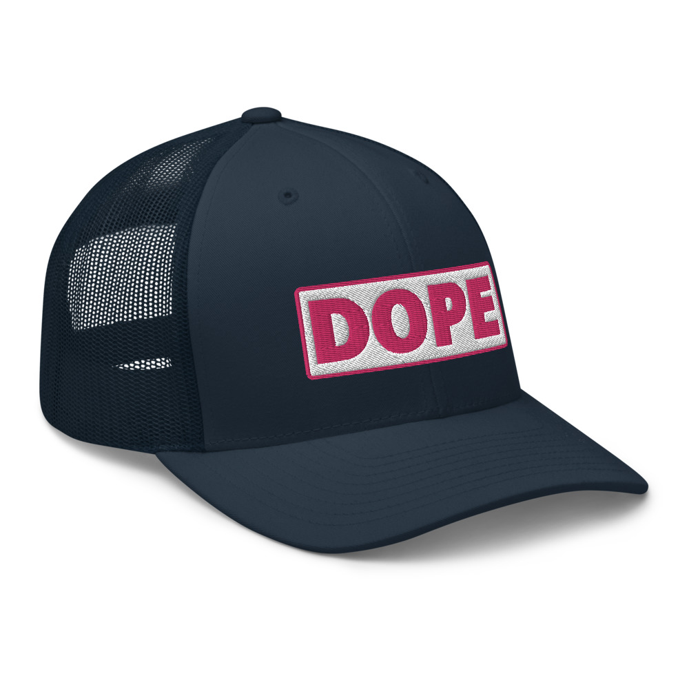 Casquette Trucker DOPE blanc – Image 4