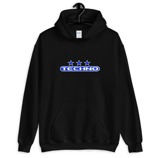 Sweat à capuche techno 7 bleu