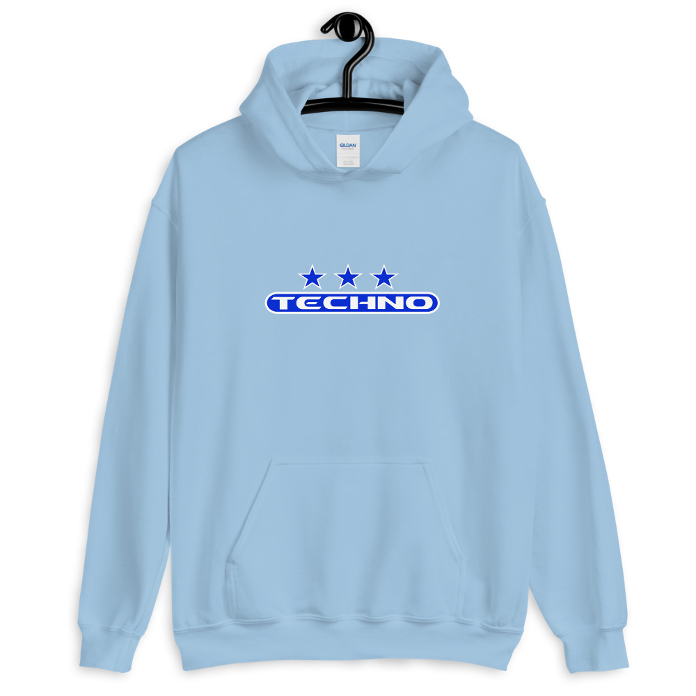 Sweat à capuche techno 7 bleu – Image 8