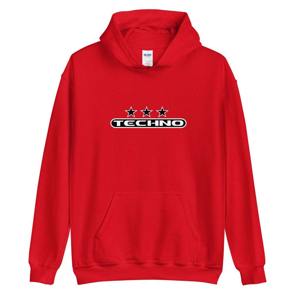 Sweat à capuche techno 7 noir