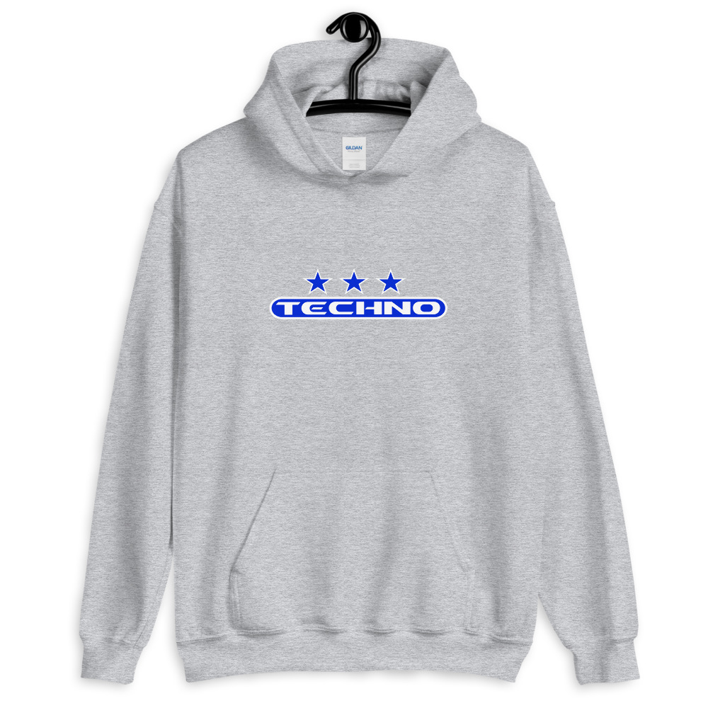 Sweat à capuche techno 7 bleu – Image 7