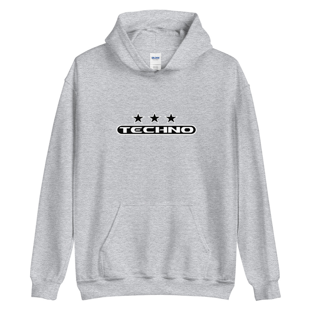 Sweat à capuche techno 7 noir – Image 8