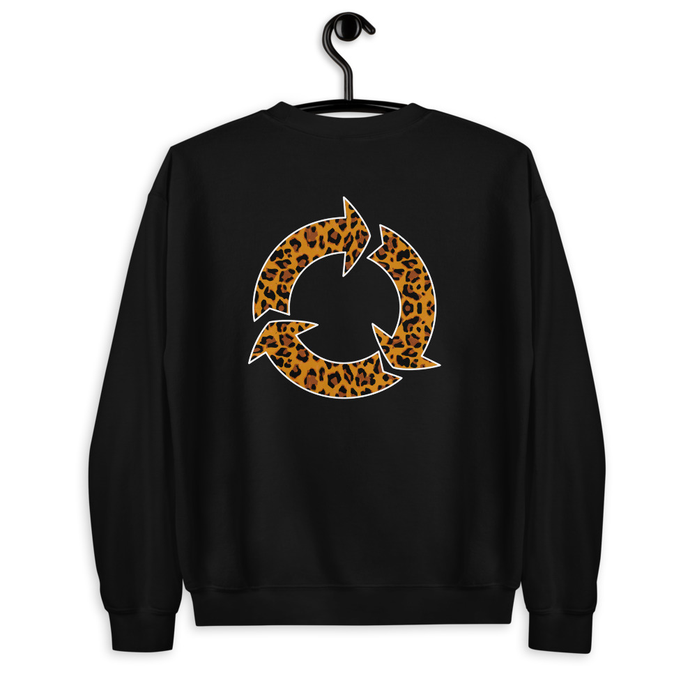Sweatshirt léopard imprimé au dos