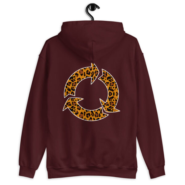 Sweat à capuche léopard imprimé au dos